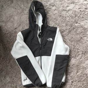 The North Face gray and white jacket!